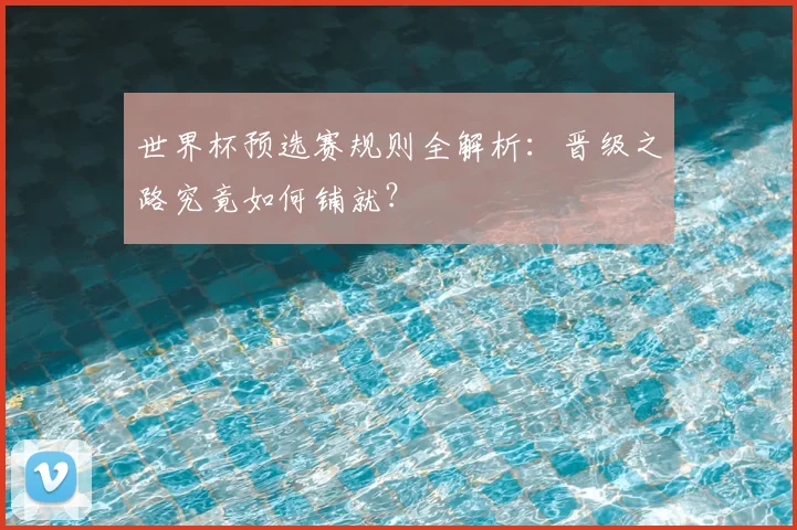 世界杯预选赛规则全解析：晋级之路究竟如何铺就？
